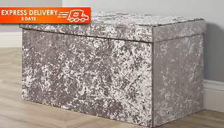 Flat Velvet Rectangle Storage Ottoman Bench