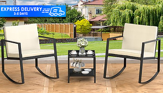 Garden Rocking Chairs & Coffee Table Set