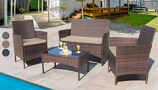 4-Piece Rattan Furniture Set - 3 Colours