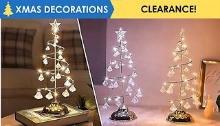 Crystal Christmas Tree Lamp - 3 Sizes & 3 Colours