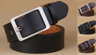 Traditional Pin Buckle Belt - 4 Designs, 2 Sizes
