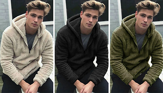 Men's Hooded Fleece Jacket - 3 Colours & 5 Sizes