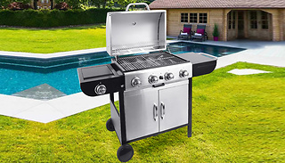 5-Burner Outdoor BBQ with Side Grill