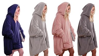 Oversized Reversible Sherpa Hoodie Blanket - 5 Colours!