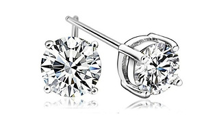 Crystal Stud Earrings - 2 Colours