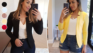 Women's Long Sleeve Slim Blazer - 5 Colours & 6 Sizes