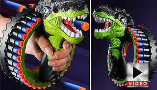 Roaring Dinosaur Target Blasting Toy - 34 Soft Darts!