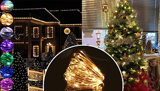10M Battery Powered 100 LED Fairy Lights - 7 Colours