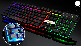 LED Light-Up Backlit Gaming Keyboard - 2 Colours