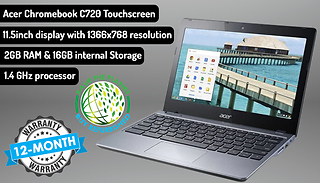 Acer C720 Touchscreen 11.6-Inch Celeron Chromebook 16GB 2GB