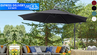 3m Cantilever Hanging Banana Parasol - 4 Colours