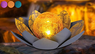 1 or 2 Garden Solar Lotus Lamp - 4 Colours