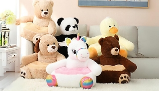 Kids Plush Animal Seating Chair - 6 Styles