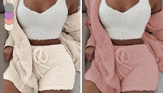 3-Piece Teddy Tracksuit Set - 4 Colours & 4 Sizes