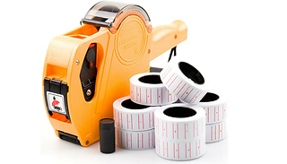 Price Tag Labelling Gun & 11 Label Rolls