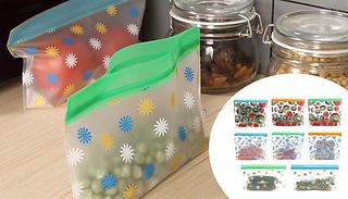 8-Piece Reusable Food Bags 
