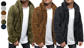 Men's Soft Hooded Winter Cardigan Jacket - 5 Sizes & 6 Colours