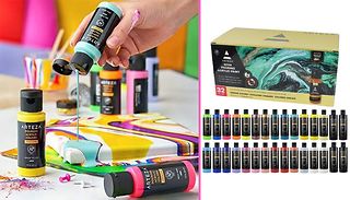 32-Piece Arteza Premium Pouring Acrylic Paints