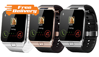 9-in-1 Touch Screen Smartwatch with Heart Rate Monitor & HD Camera - 4 ...