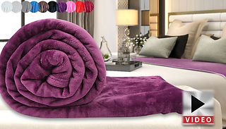 Super Soft Microfiber Throw Blanket - 10 Colours & 3 Sizes