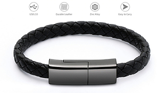 USB Charger Bracelet for Android or iOS - 2 Colours