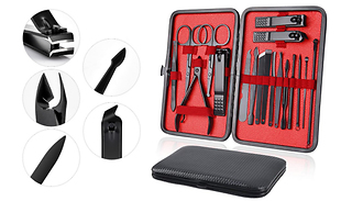 18-Piece Stainless Steel Pedicure Nail Clipper Set