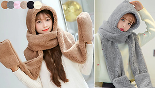 3-in-1 Winter Coral Velvet Scarf - 6 Colours