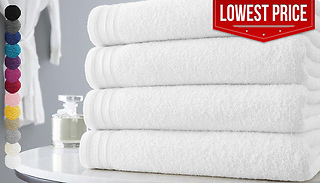 4pc Wilsford Egyptian Cotton Jumbo Bath Sheets - 13 Colours