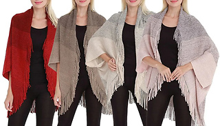 Oversized Knitted Shawl Cardigan - 4 Colours