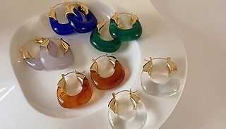 Chunky Coloured Resin Hoops - 5 Colours