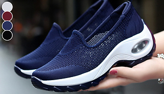 Women's Mesh Slip-On Air Cushion Active Shoes - 4 Colours & 6 Sizes