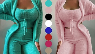 3-Piece Fleece Lounge Set - 8 Colours, 4 Sizes 