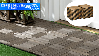 Outsunny 27-Piece Easy Installation Decking Tiles - 2 Colours