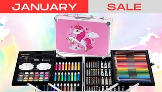 145-Piece Ultimate Aluminium Art Carry Case - 8 Designs