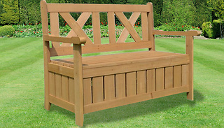 Darcy 2-Seater Wooden Storage Bench