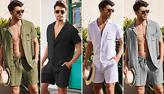 Men's 2-Piece Linen Co-Ord Set- 4 Colours & 5 Sizes