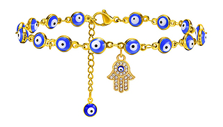 Lucky Eye Charm Adjustable Anklet