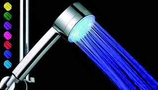LED Colour Changing Light Turbo Shower Head