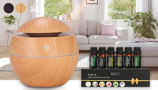 Electric Aroma Humidifier With Optional Essential Oils - 2 Colours