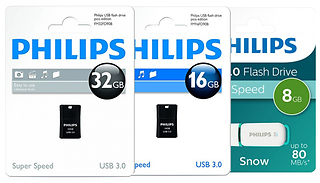 Philips Snow or Pico Edition USB 3.0 Flash Drive - 3 Storage Sizes