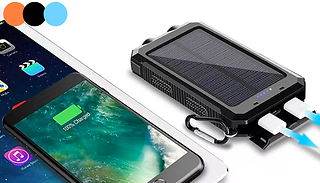 20000mAh Solar Multi-Charging Power Bank - 3 Colours