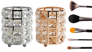 Crystal Make-Up Brush Storage Pot - 2 Colours