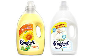2 or 4-Pack of 3L Comfort Fabric Conditioner - 2 Fragrances