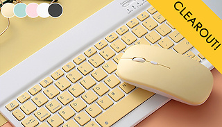iPad Compatible Wireless Keyboard with Optional Mouse - 5 Colours