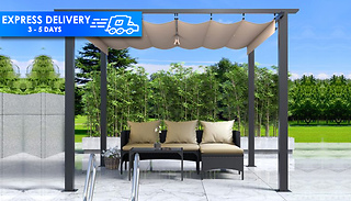 3x3M Pergola with Retractable Sun Shade