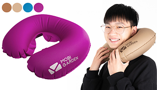 Inflatable U-Shaped Travel Nap Pillow - 4 Colours