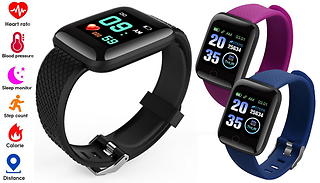 ID116+ Touchscreen Fitness Tracking Smart Watch - 3 Colours