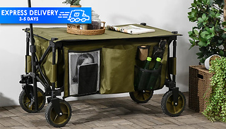 Folding Garden Camping Trolley on Wheels - 2 Sizes