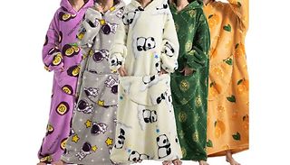 Floor-Length Oversized Wearable Blanket Hoodie - 5 Designs 