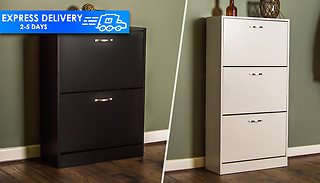 2 or 3-Drawer Vida Wooden Shoe Cabinet - 2 Colours